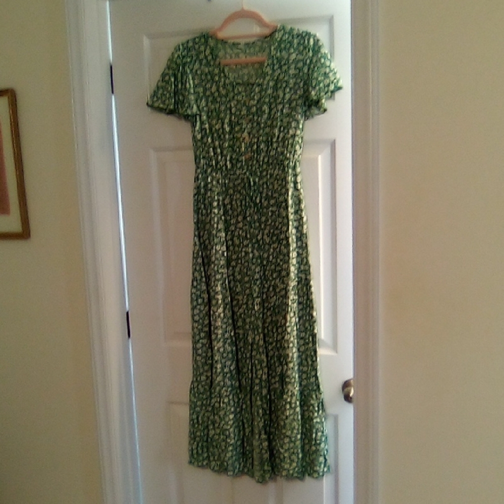 Green Floral Women's Dress